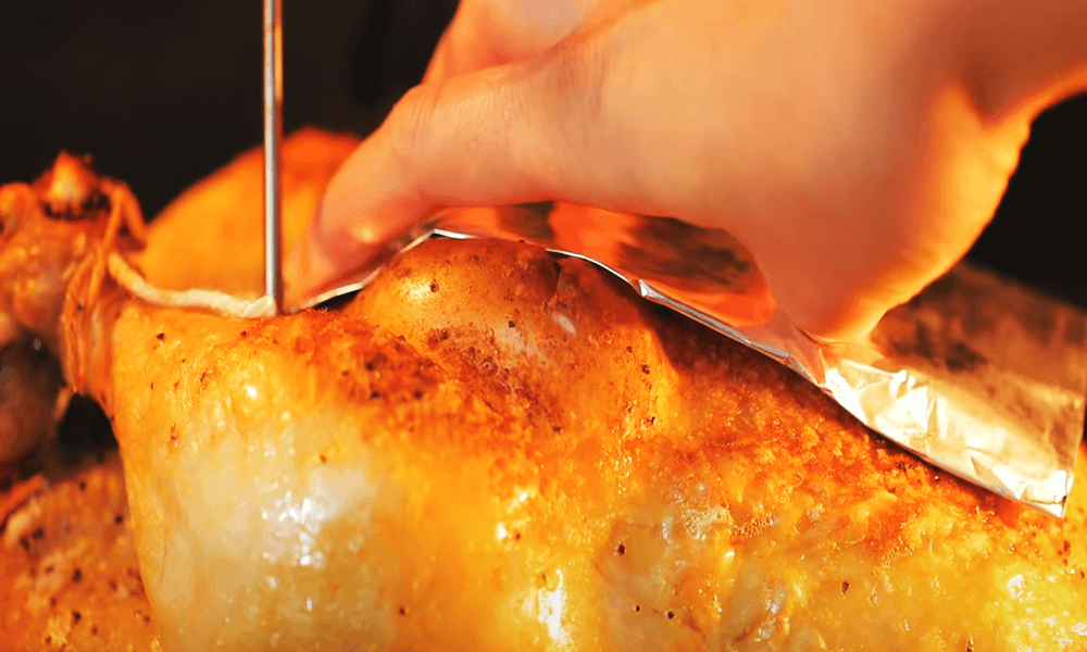 foiling chicken breasts for roasting